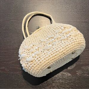 Vintage White Woven Mini Bag